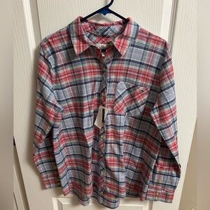 Vineyard Vines Pink and Blue Plaid Button-Down Shirt